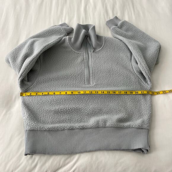 Varley Pearl Blue Roselle Half Zip Borg Fleece Sherpa Sweatshirt Jacket Small - Picture 9 of 16